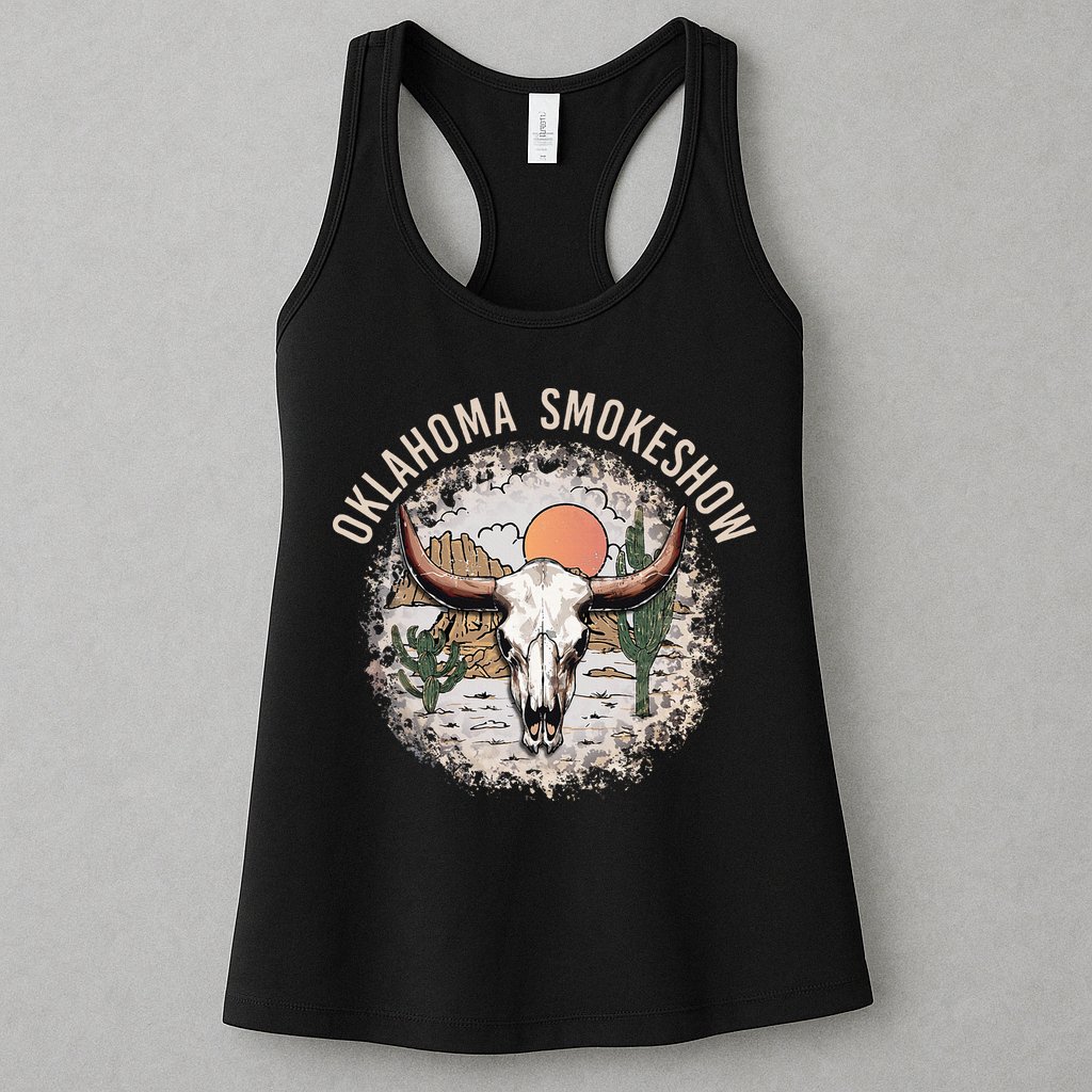 Oklahoma Smokeshow Deserts West Cactus Womens Tank Top