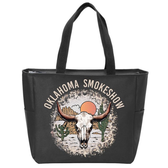 Oklahoma Smokeshow Deserts West Cactus Zip Tote Bag