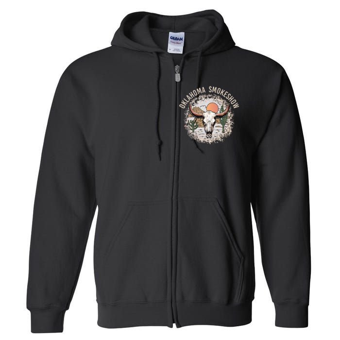 Oklahoma Smokeshow Deserts West Cactus Full Zip Hoodie