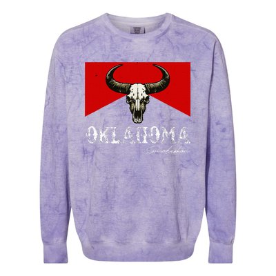 Oklahoma Smokeshow Deserts West Cactus Colorblast Crewneck Sweatshirt