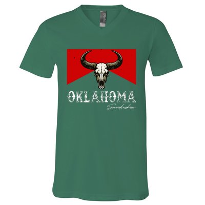 Oklahoma Smokeshow Deserts West Cactus V-Neck T-Shirt