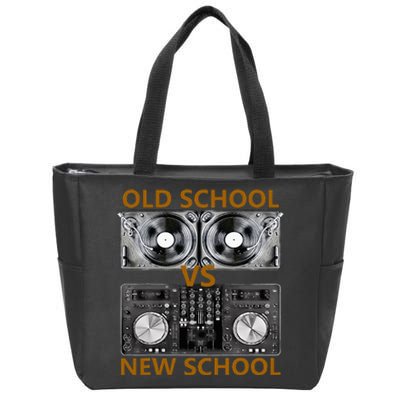 Old School Dj Vs New School Dj  Housedance Music Zip Tote Bag