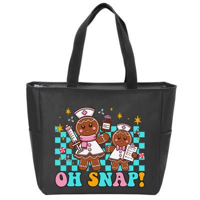 Oh Snap Doctor & Nurse Christmas Nurses Ugly Xmas Sweater Zip Tote Bag