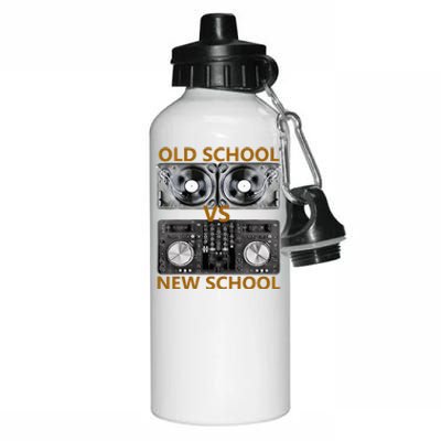 Old School DJ VS New School DJ HouseDance Music Aluminum Water Bottle