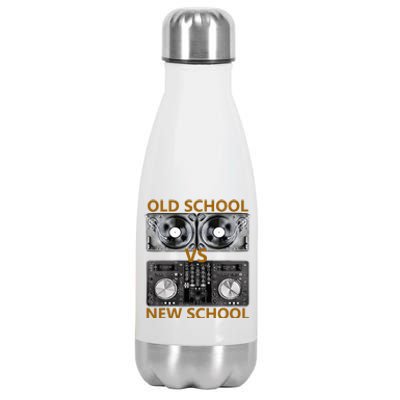 Old School DJ VS New School DJ HouseDance Music Stainless Steel Insulated Water Bottle