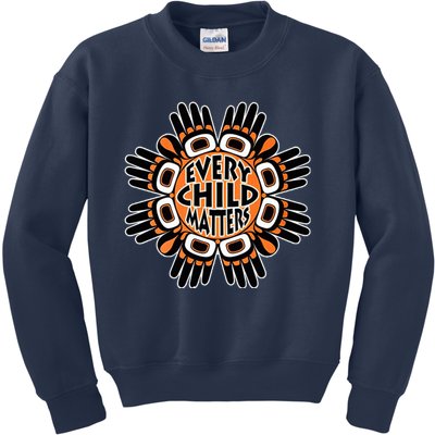 Orange Shirt Day Canada Marple Leaf Every Child Matters Kids Sweatshirt