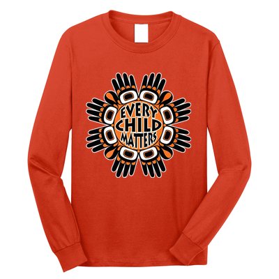 Orange Shirt Day Canada Marple Leaf Every Child Matters Long Sleeve Shirt