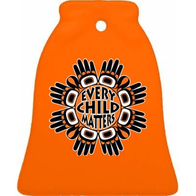 Orange Shirt Day Canada Marple Leaf Every Child Matters Ceramic Bell Ornament