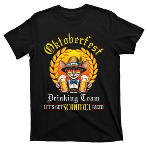 Oriental Shorthair Drinking Team LetS Get Schnitzel Faced T-Shirt