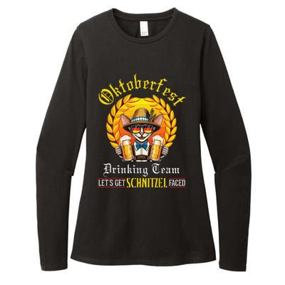 Oriental Shorthair Drinking Team LetS Get Schnitzel Faced Womens CVC Long Sleeve Shirt