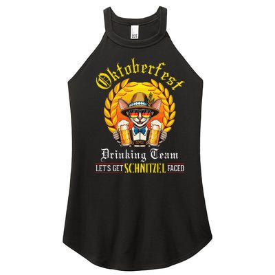 Oriental Shorthair Drinking Team LetS Get Schnitzel Faced Women's Perfect Tri Rocker Tank