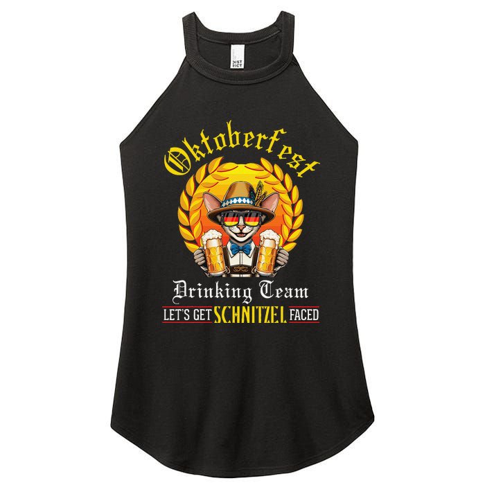 Oriental Shorthair Drinking Team LetS Get Schnitzel Faced Women's Perfect Tri Rocker Tank