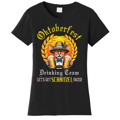 Oriental Shorthair Drinking Team LetS Get Schnitzel Faced Women's T-Shirt