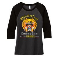 Oriental Shorthair Drinking Team LetS Get Schnitzel Faced Women's Tri-Blend 3/4-Sleeve Raglan Shirt