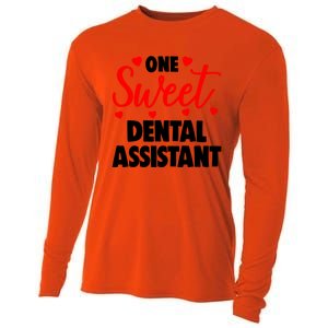 One Sweet Dental Assistant Funny Valentines Day Gift Cooling Performance Long Sleeve Crew