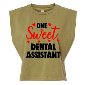 One Sweet Dental Assistant Funny Valentines Day Gift Garment-Dyed Women's Muscle Tee