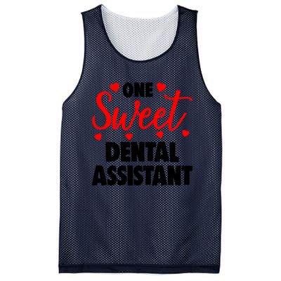 One Sweet Dental Assistant Funny Valentines Day Gift Mesh Reversible Basketball Jersey Tank