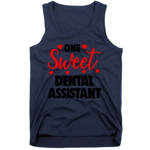 One Sweet Dental Assistant Funny Valentines Day Gift Tank Top