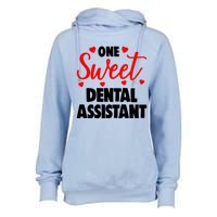 One Sweet Dental Assistant Funny Valentines Day Gift Womens Funnel Neck Pullover Hood