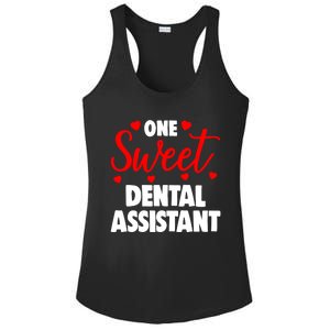 One Sweet Dental Assistangift Funny Valentines Day Gift Ladies PosiCharge Competitor Racerback Tank