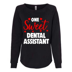 One Sweet Dental Assistangift Funny Valentines Day Gift Womens California Wash Sweatshirt