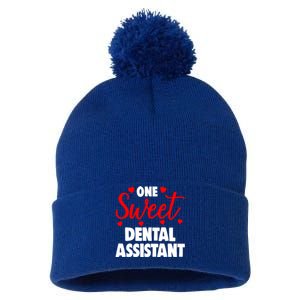 One Sweet Dental Assistangift Funny Valentines Day Gift Pom Pom 12in Knit Beanie