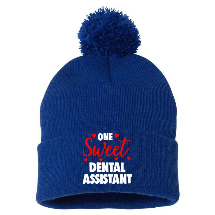 One Sweet Dental Assistangift Funny Valentines Day Gift Pom Pom 12in Knit Beanie