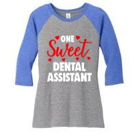 One Sweet Dental Assistangift Funny Valentines Day Gift Women's Tri-Blend 3/4-Sleeve Raglan Shirt