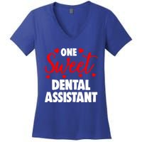 One Sweet Dental Assistangift Funny Valentines Day Gift Women's V-Neck T-Shirt