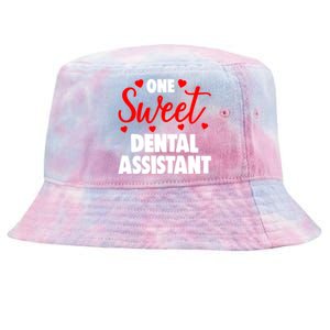 One Sweet Dental Assistangift Funny Valentines Day Gift Tie-Dyed Bucket Hat