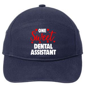 One Sweet Dental Assistangift Funny Valentines Day Gift 7-Panel Snapback Hat