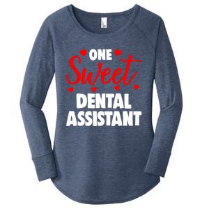 One Sweet Dental Assistangift Funny Valentines Day Gift Women's Perfect Tri Tunic Long Sleeve Shirt