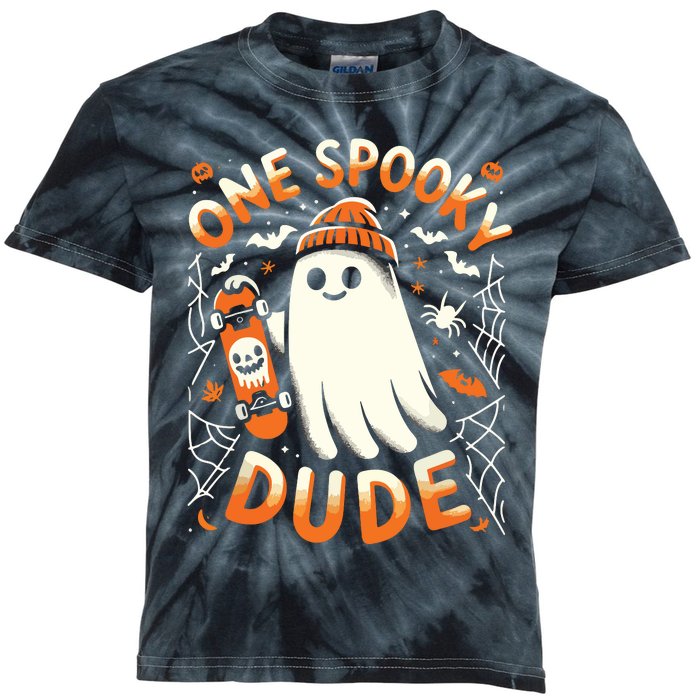 One Spooky Dude 1st Birthday Kids Tie-Dye T-Shirt