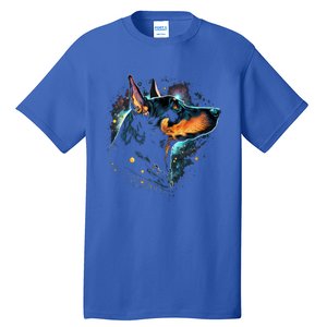 Outer Space Dobern On Galaxy Astronaut Dobern Gift Tall T-Shirt