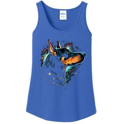 Outer Space Dobern On Galaxy Astronaut Dobern Gift Ladies Essential Tank