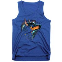 Outer Space Dobern On Galaxy Astronaut Dobern Gift Tank Top