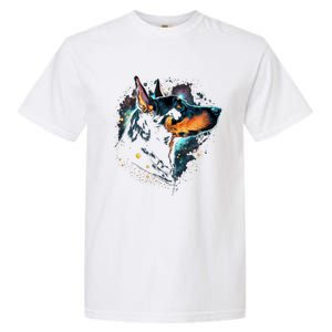 Outer Space Dobern On Galaxy Astronaut Dobern Gift Garment-Dyed Heavyweight T-Shirt