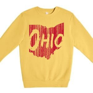 Ohio State Distressed Premium Crewneck Sweatshirt