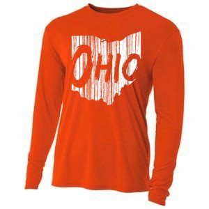 Ohio State Distressed Cooling Performance Long Sleeve Crew