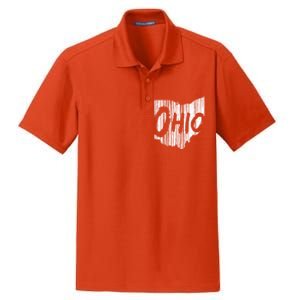 Ohio State Distressed Dry Zone Grid Polo