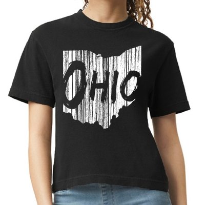 Ohio State Distressed Comfort Colors Boxy T-Shirt