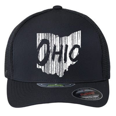 Ohio State Distressed Flexfit Unipanel Trucker Cap