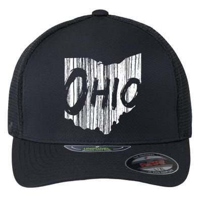 Ohio State Distressed Flexfit Unipanel Trucker Cap