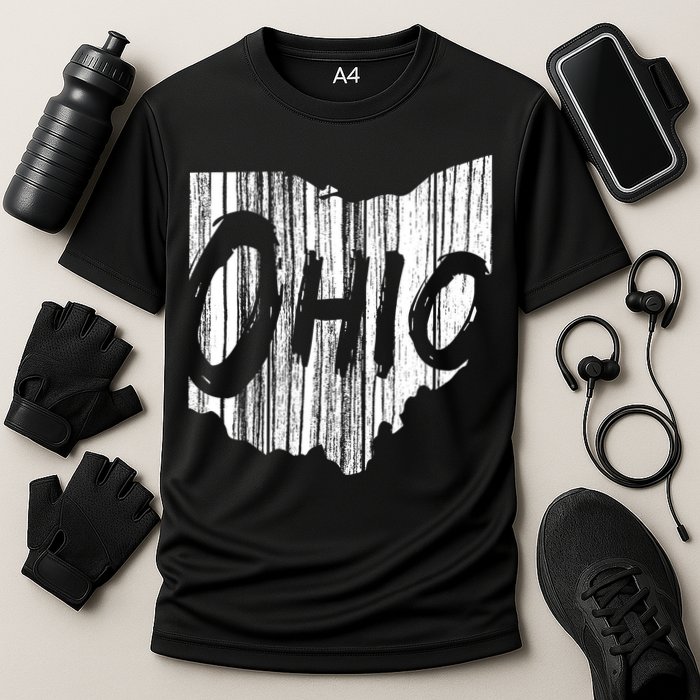 Ohio State Distressed Cooling Performance Crew T-Shirt