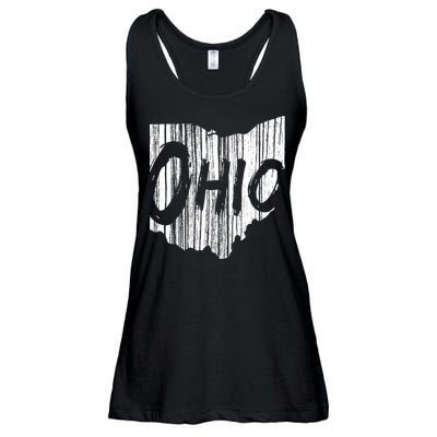 Ohio State Distressed Ladies Essential Flowy Tank