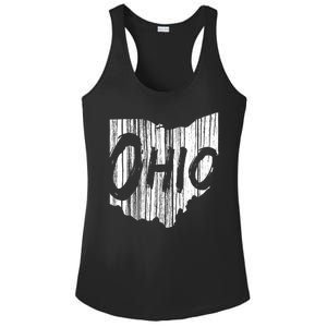 Ohio State Distressed Ladies PosiCharge Competitor Racerback Tank