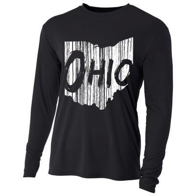 Ohio State Distressed Cooling Performance Long Sleeve Crew