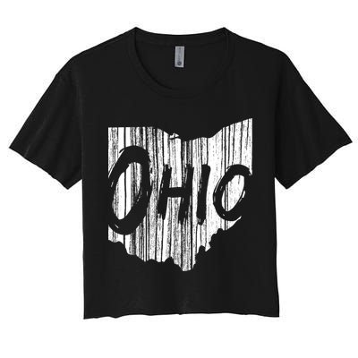 Ohio State Distressed Crop Top