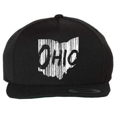 Ohio State Distressed Wool Snapback Cap