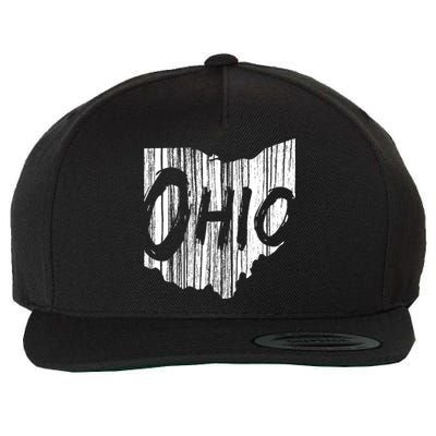 Ohio State Distressed Wool Snapback Cap